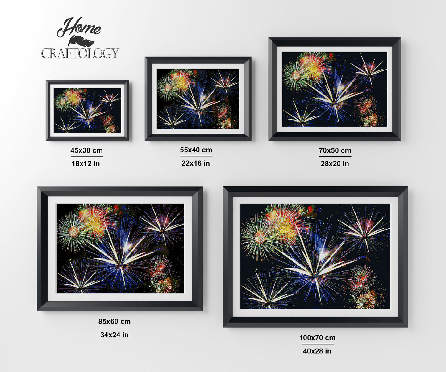 Combination of Fireworks - Premium Diamond Painting Kit