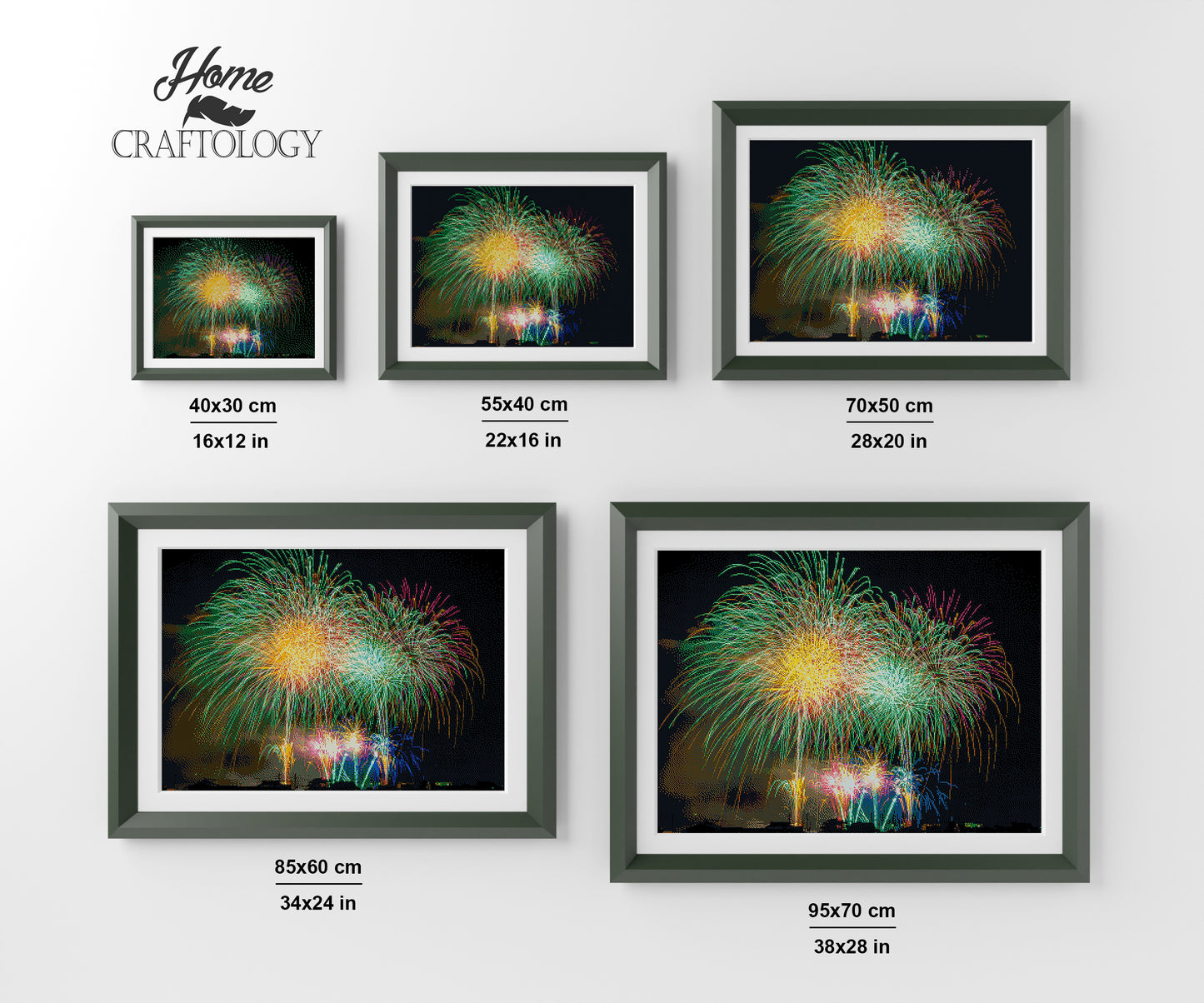 Fireworks and Fountains - Premium Diamond Painting Kit