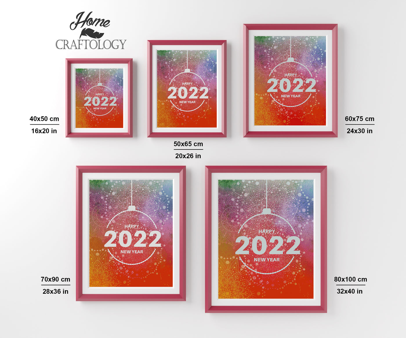 Happy 2022 New Year - Premium Diamond Painting Kit