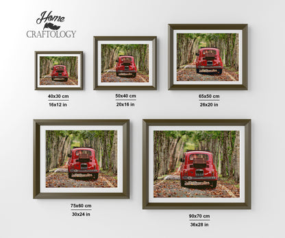 Travelling Red Car - Premium Diamond Painting Kit