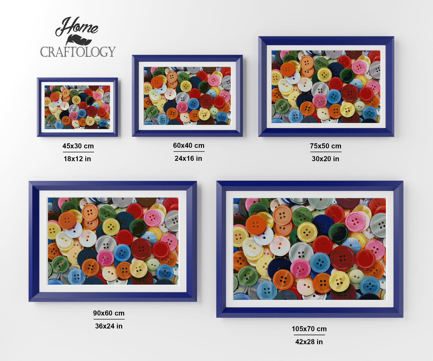 Colorful Buttons - Premium Diamond Painting Kit