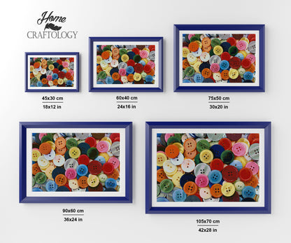 Colorful Buttons - Premium Diamond Painting Kit