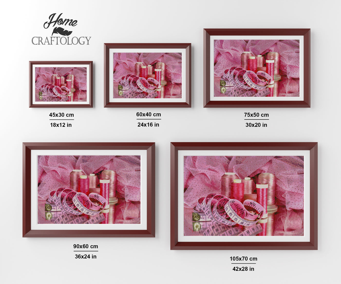 Pink Sewing Materials - Premium Diamond Painting Kit