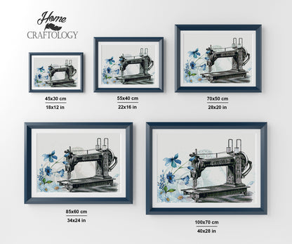 Vintage Sewing Machine - Premium Diamond Painting Kit