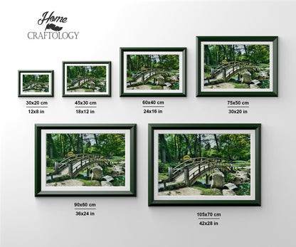 Bridge in a Garden - Premium Diamond Painting Kit