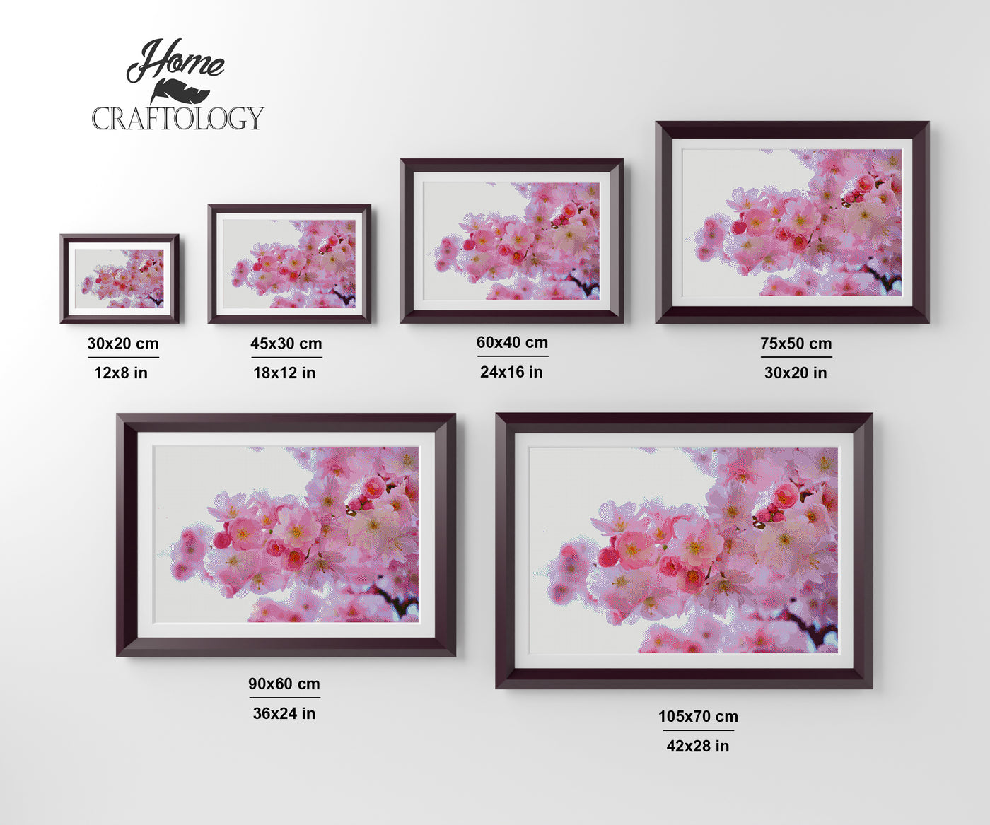 Pink Cherry Blossoms - Premium Diamond Painting Kit