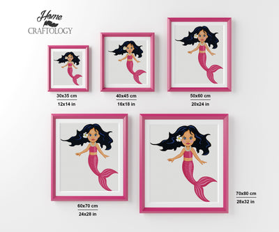 Pink Mermaid - Premium Diamond Painting Kit