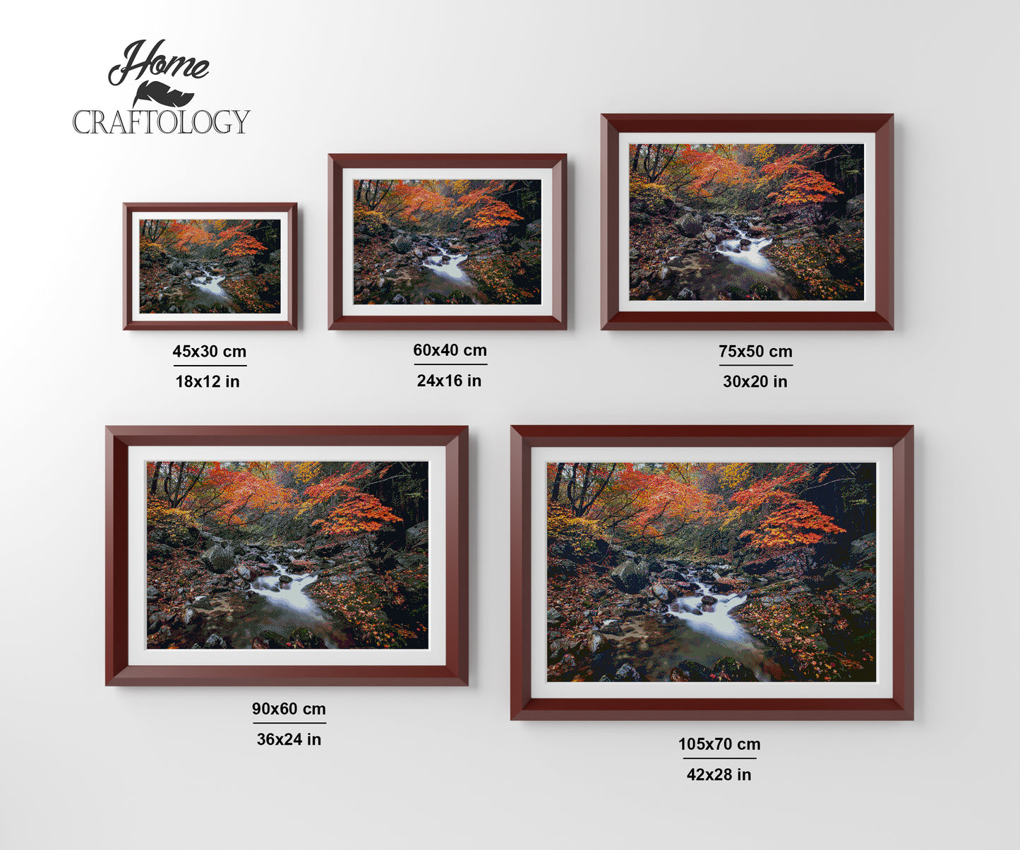 Stream in Fall - Premium Diamond Painting Kit