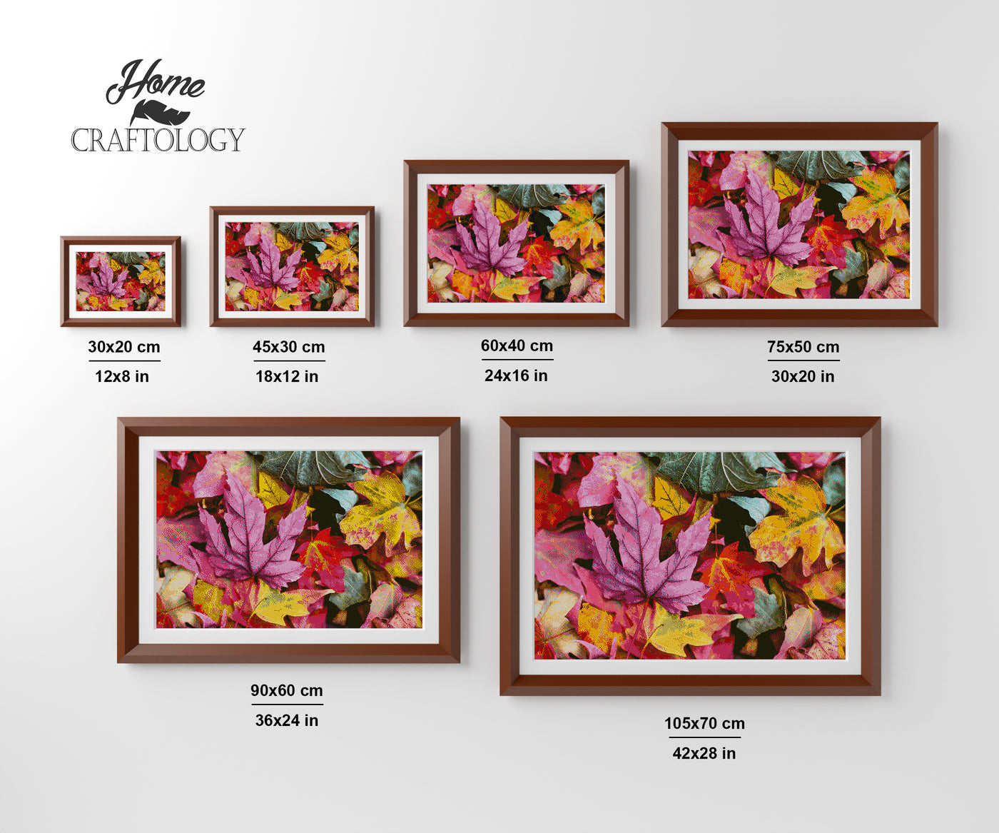 Colorful Autumn Leaves - Premium Diamond Painting Kit