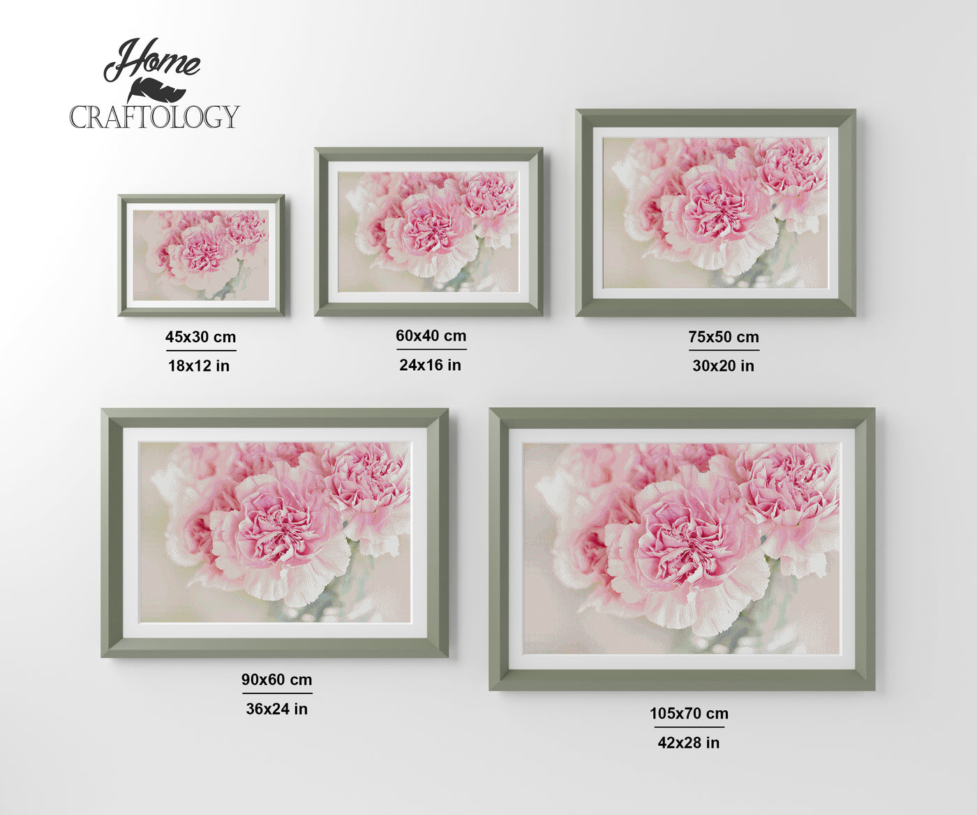 Beautiful Pink Carnation - Premium Diamond Painting Kit