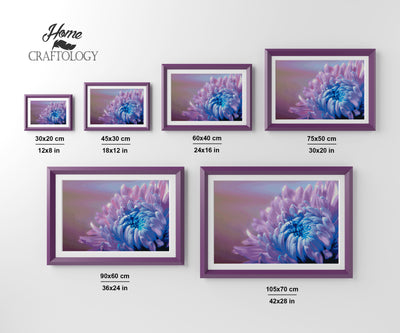 Blue to Purple Chrysanthemum - Premium Diamond Painting Kit