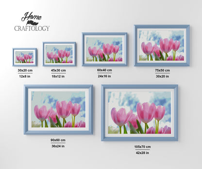 Fresh Pink Flowers - Premium Diamond Painting Kit