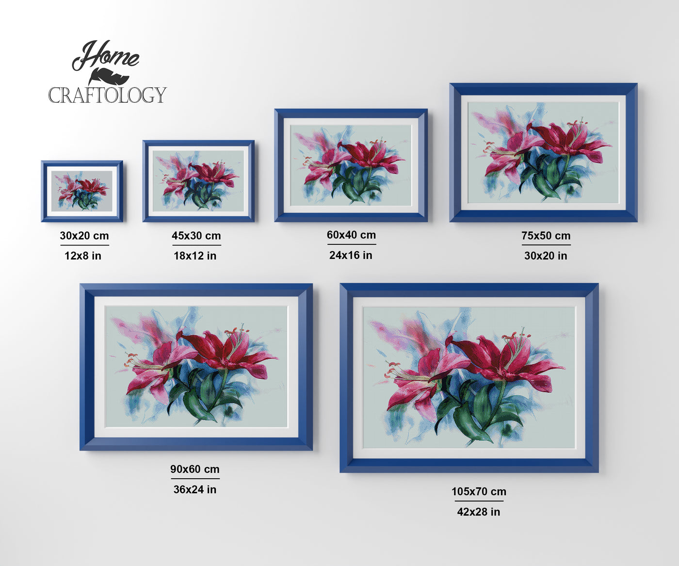 Watercolor Lilies - Premium Diamond Painting Kit