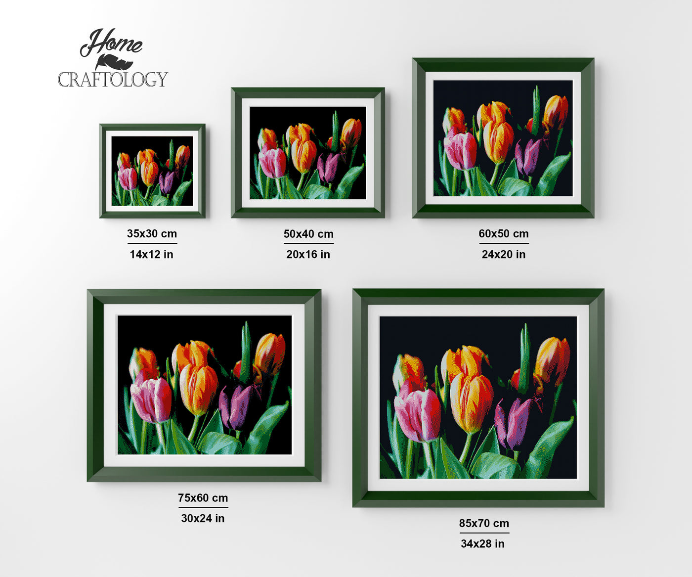 Stems of Tulips - Premium Diamond Painting Kit