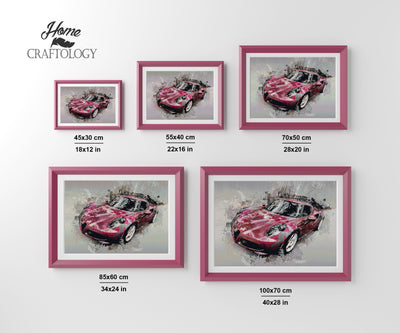 Pink Sports Car - Premium Diamond Painting Kit
