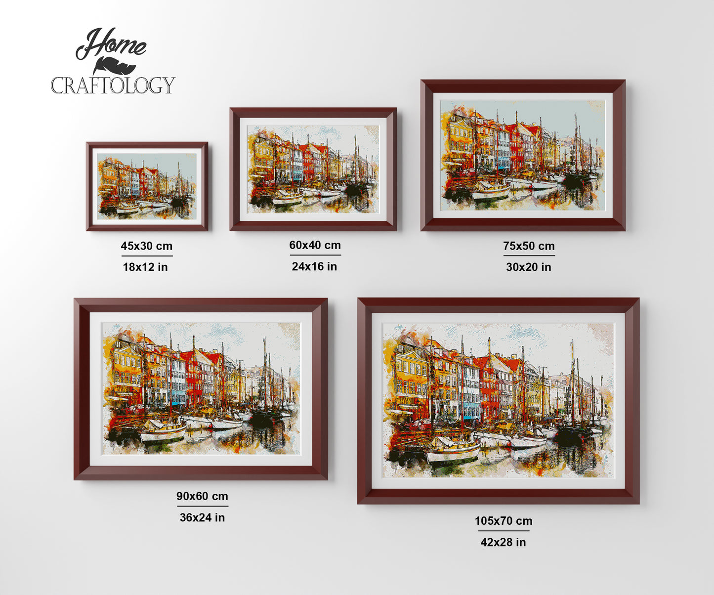 Boats at the Harbor - Premium Diamond Painting Kit