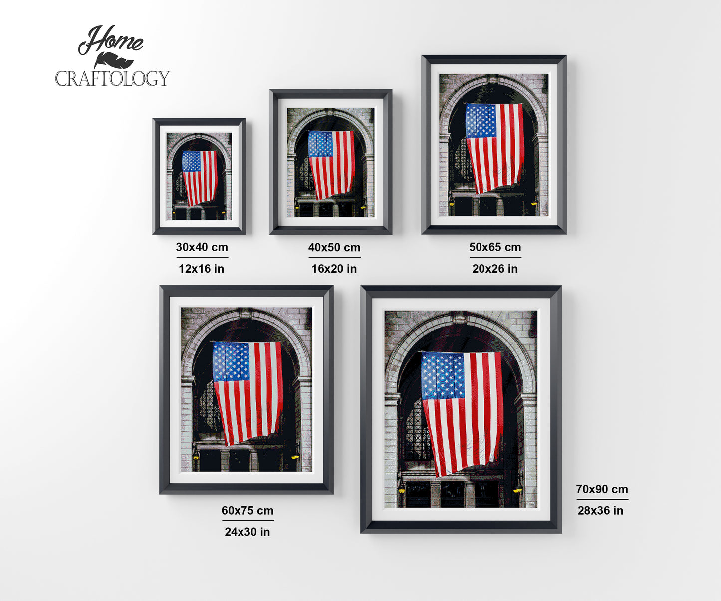 Hanging USA Flag - Premium Diamond Painting Kit