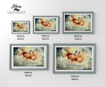 Sleeping in the Clouds - Premium Diamond Painting Kit