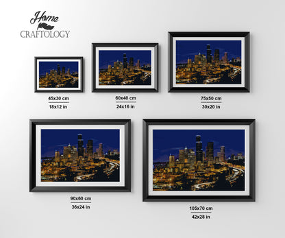 Buildings at Night - Premium Diamond Painting Kit