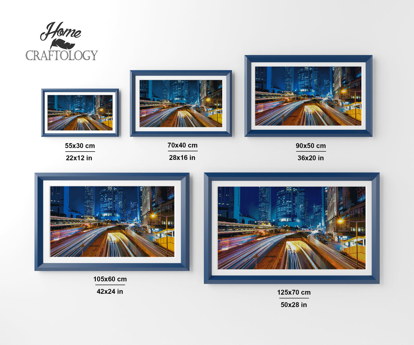 Hongkong at Night - Premium Diamond Painting Kit