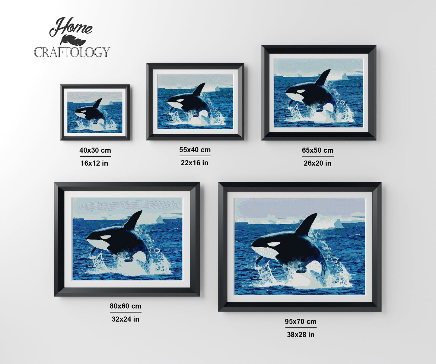 Jumping Orca - Premium Diamond Painting Kit