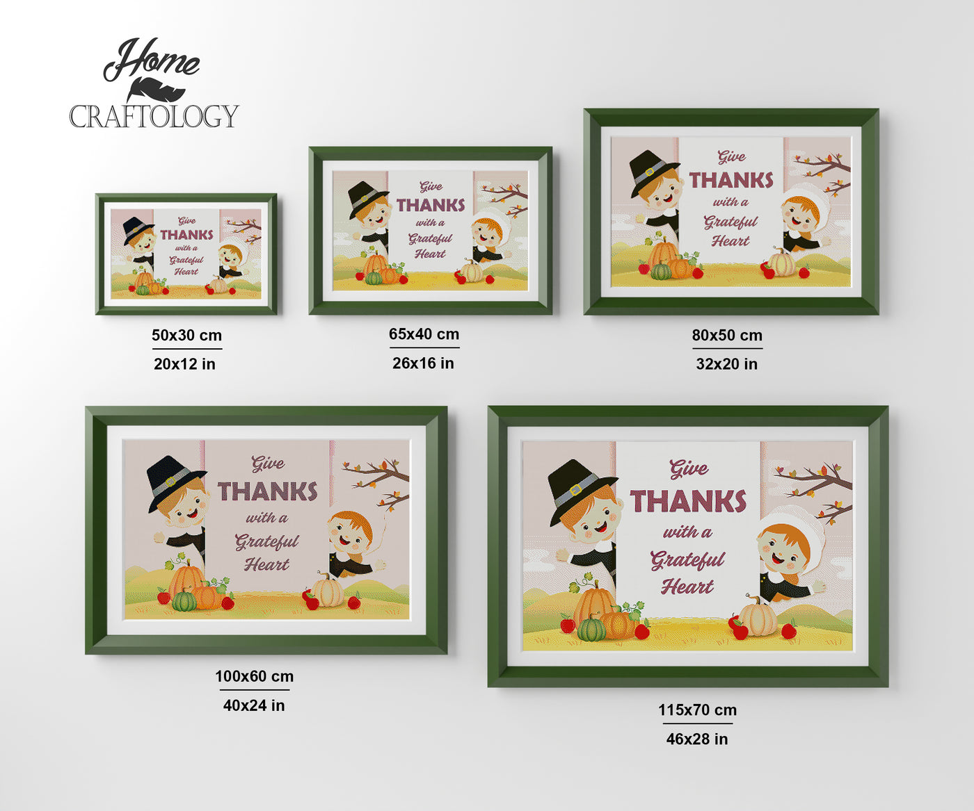 Give Thanks with a Grateful Heart - Premium Diamond Painting Kit