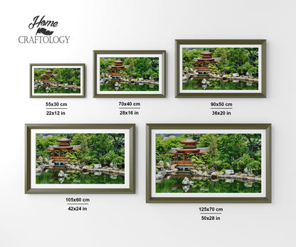 Japanese Garden with Pond - Premium Diamond Painting Kit