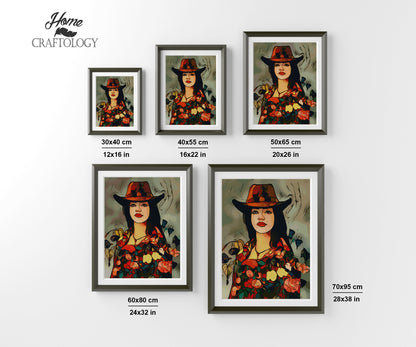 Cowgirl Portrait - Premium Diamond Painting Kit