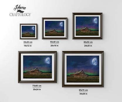 Cabin at night - Premium Diamond Painting Kit