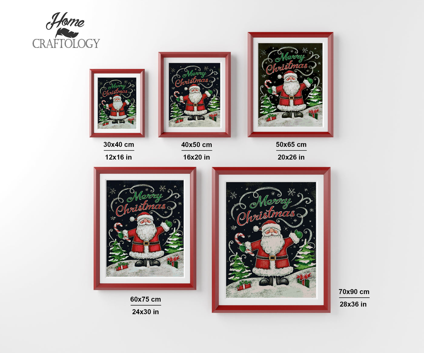 Santa and Merry Christmas - Premium Diamond Painting Kit