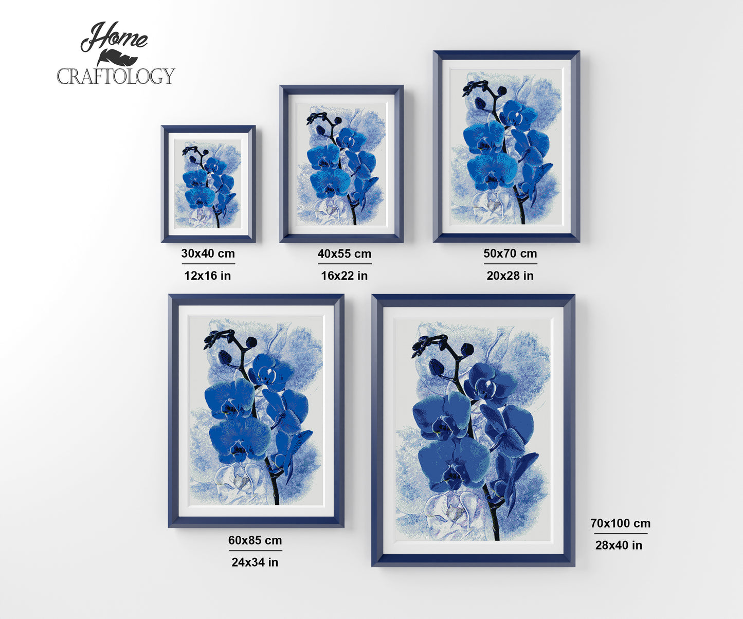 Blue Orchids - Premium Diamond Painting Kit