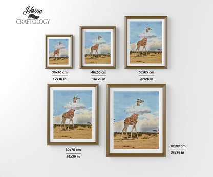 Giraffe on Clouds - Premium Diamond Painting Kit