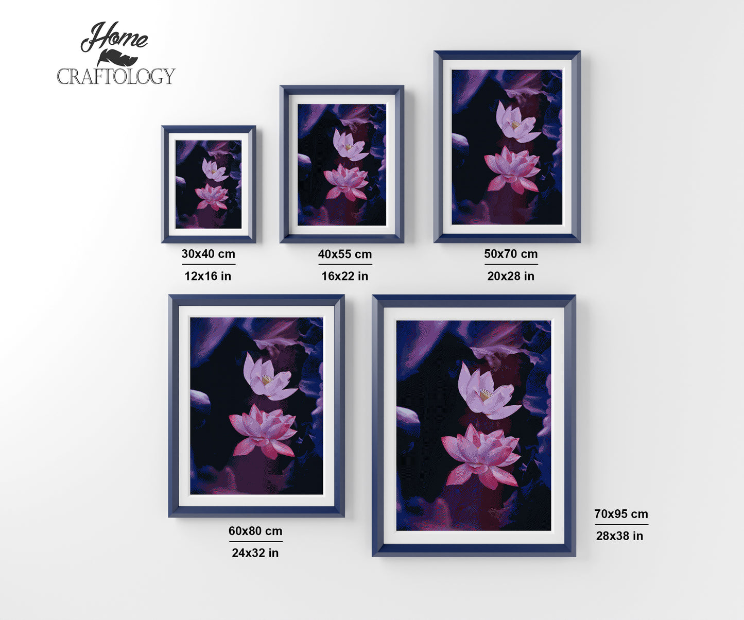 Bright Lotus Flower - Premium Diamond Painting Kit