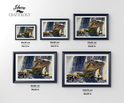 Fierce Iguana - Premium Diamond Painting Kit