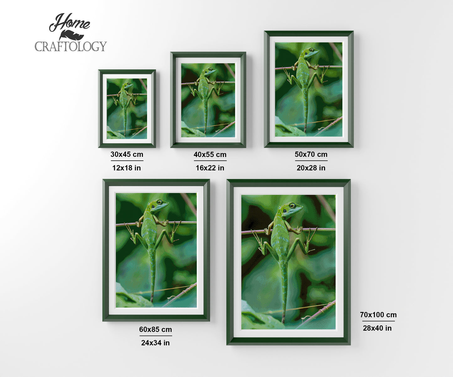 Green Lizard - Premium Diamond Painting Kit