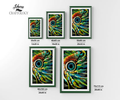 Eye and Feathers - Premium Diamond Painting Kit