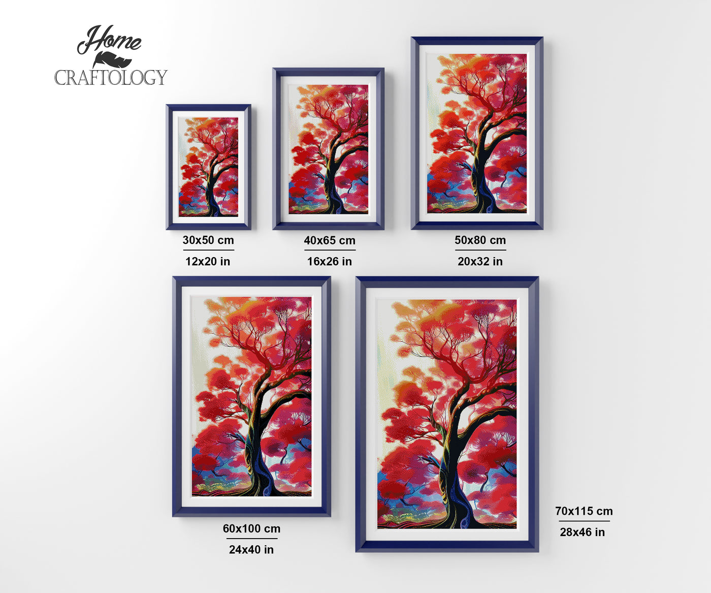 Tall Autumn Tree - Premium Diamond Painting Kit