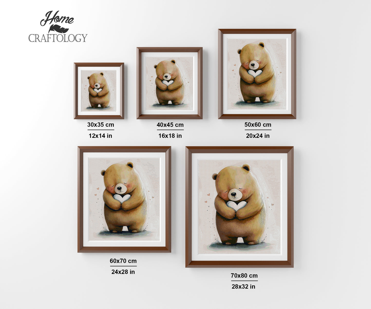 Bear with Heart - Premium Diamond Painting Kit