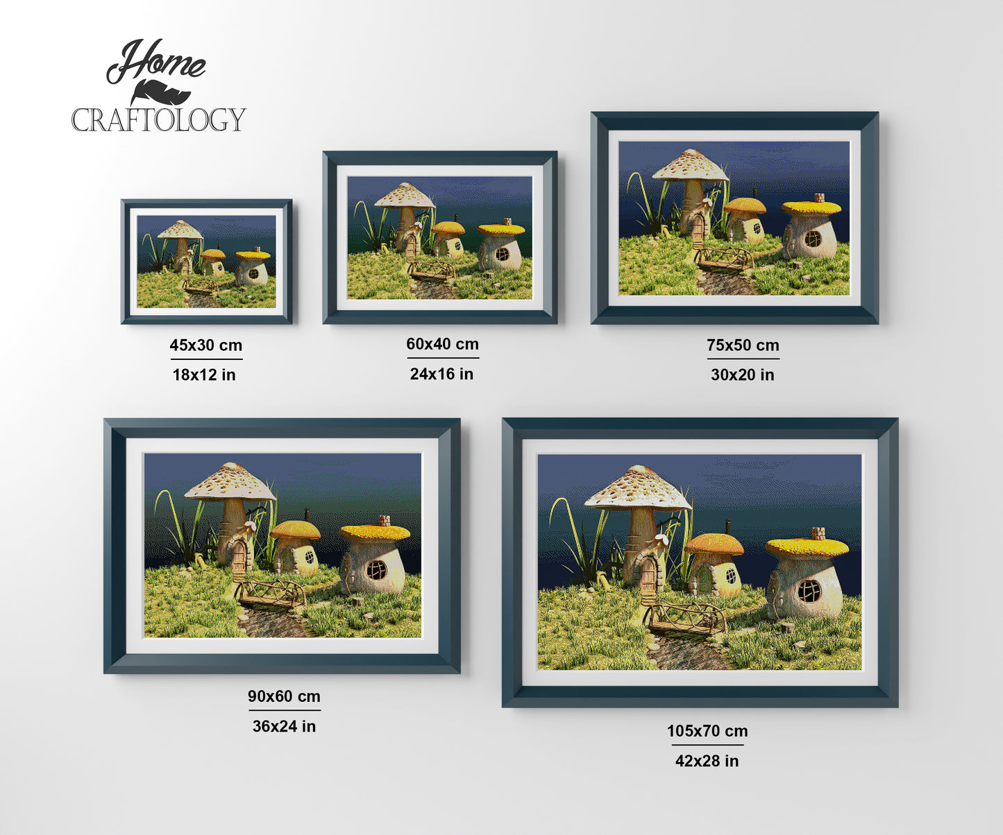 3 Little Houses - Premium Diamond Painting Kit