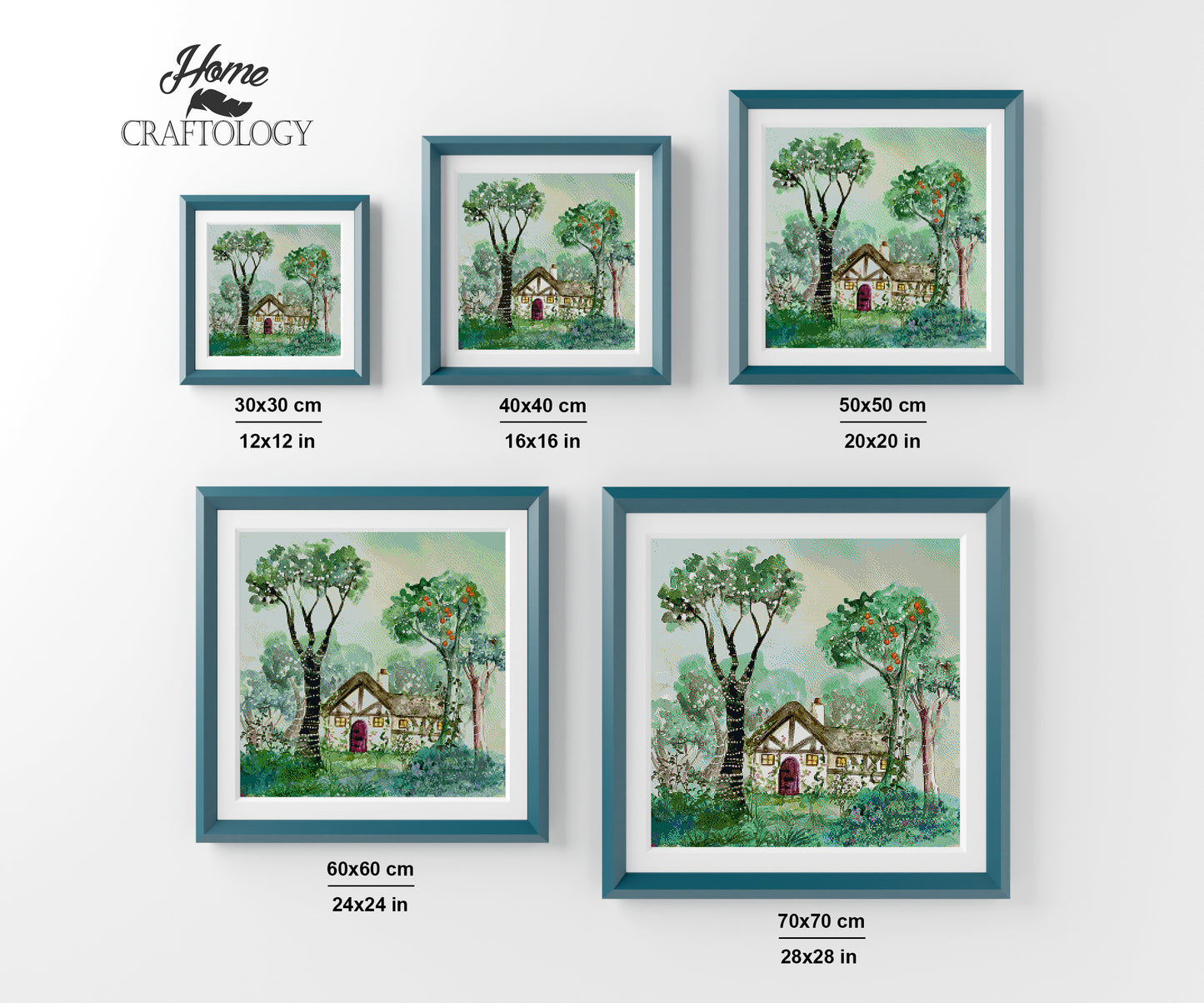 House Watercolor Painting - Premium Diamond Painting Kit