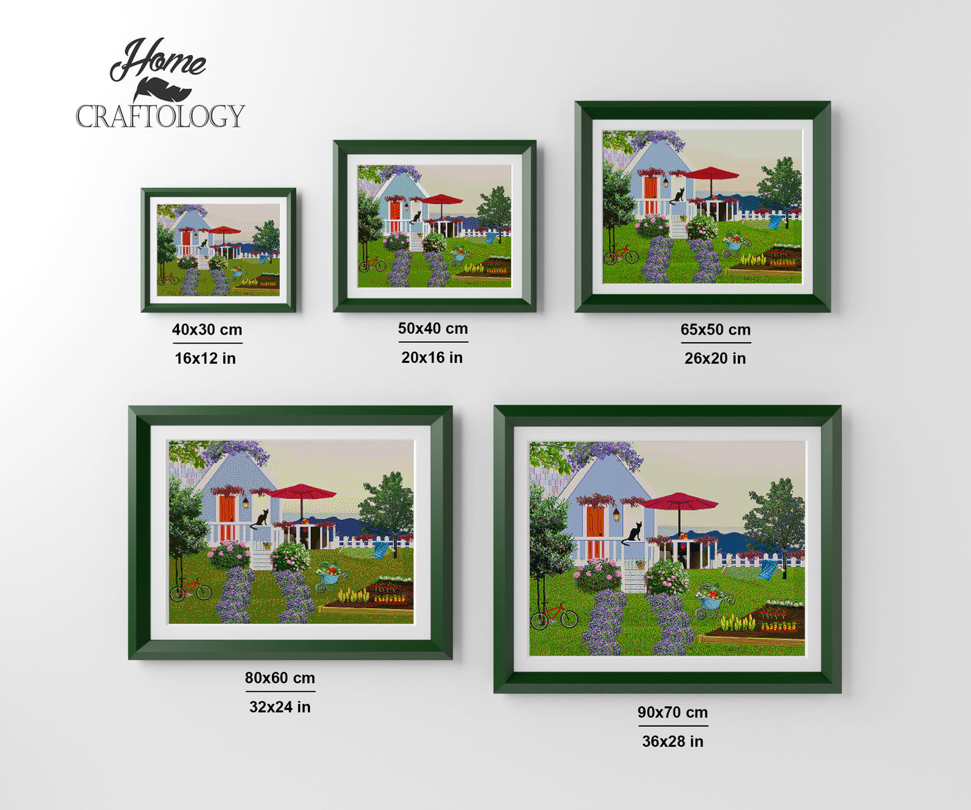House with a Garden - Premium Diamond Painting Kit