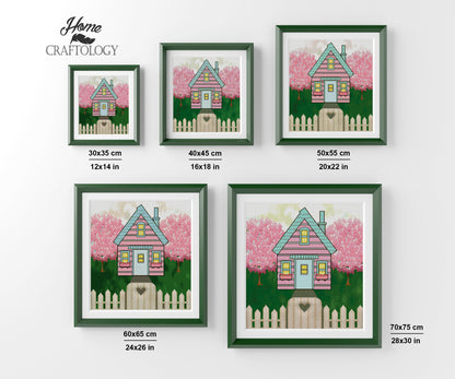 Pink House - Premium Diamond Painting Kit