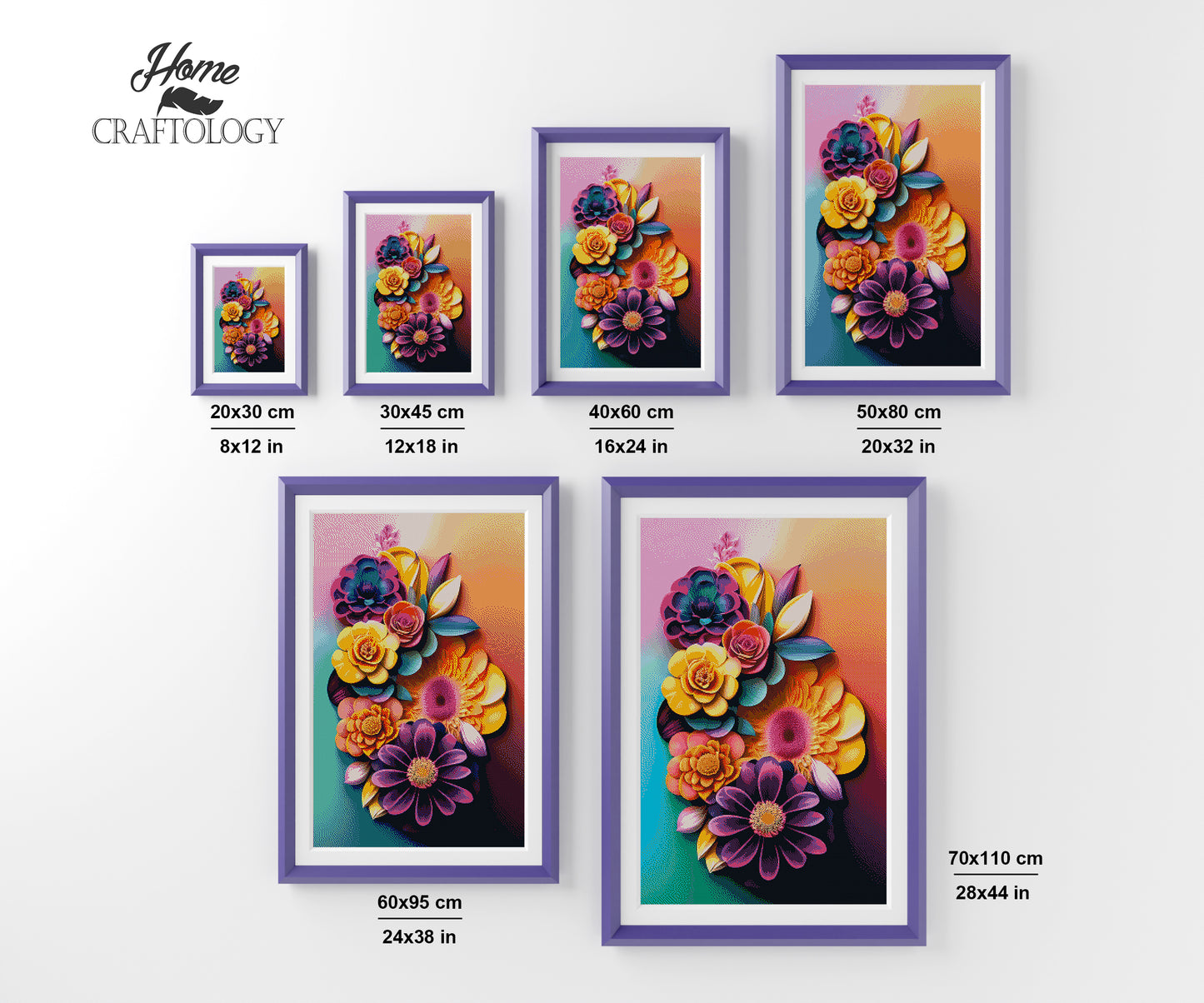 Mixed Flowers - Premium Diamond Painting Kit