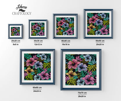 Neon Flowers - Premium Diamond Painting Kit