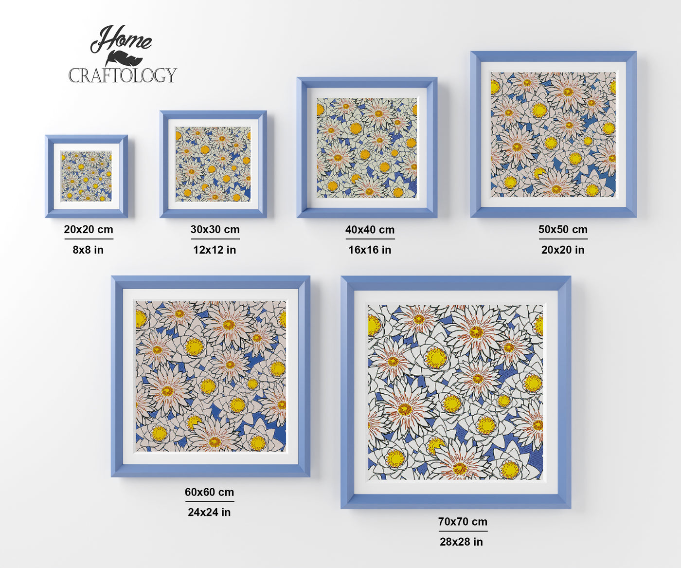 Flower Doodle Wallpaper - Premium Diamond Painting Kit