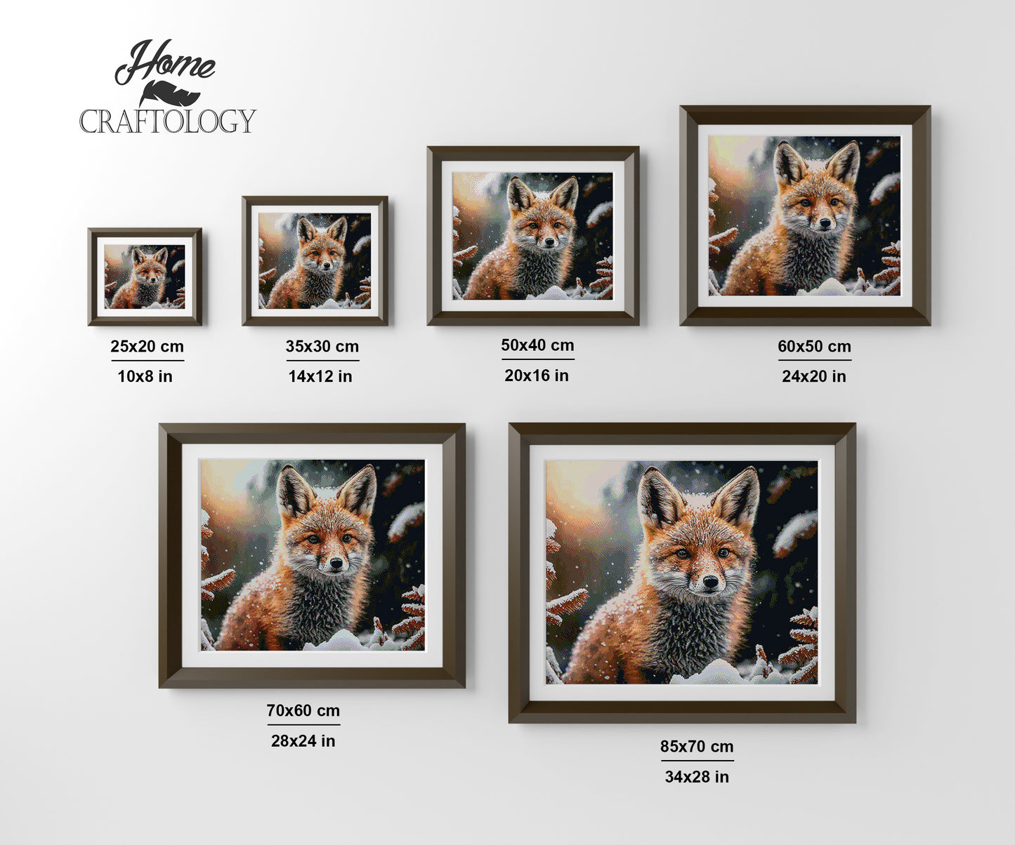 Brown Arctic Fox - Premium Diamond Painting Kit