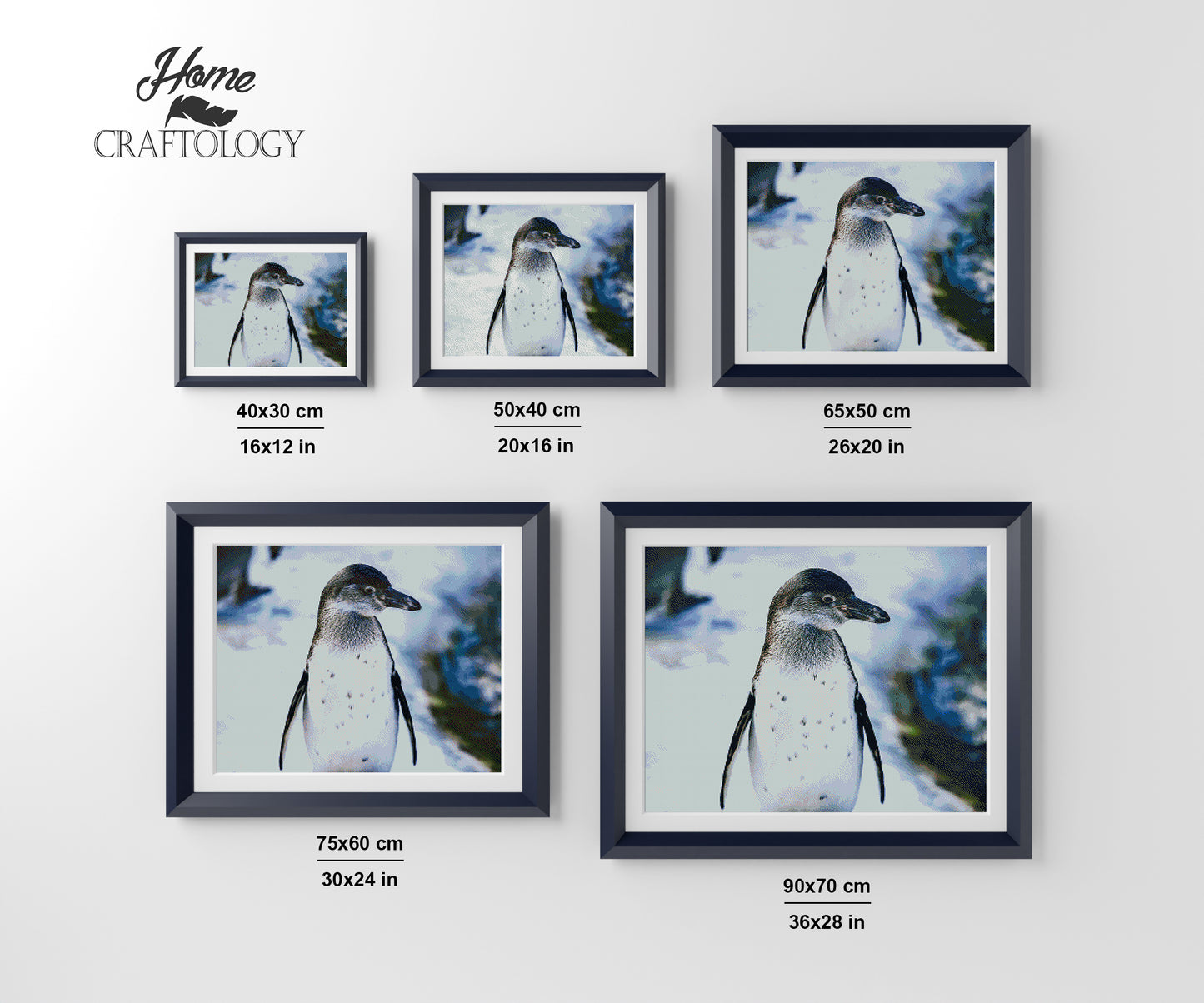 Penguin's Side View - Premium Diamond Painting Kit