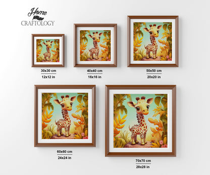 Cute Giraffe - Premium Diamond Painting Kit