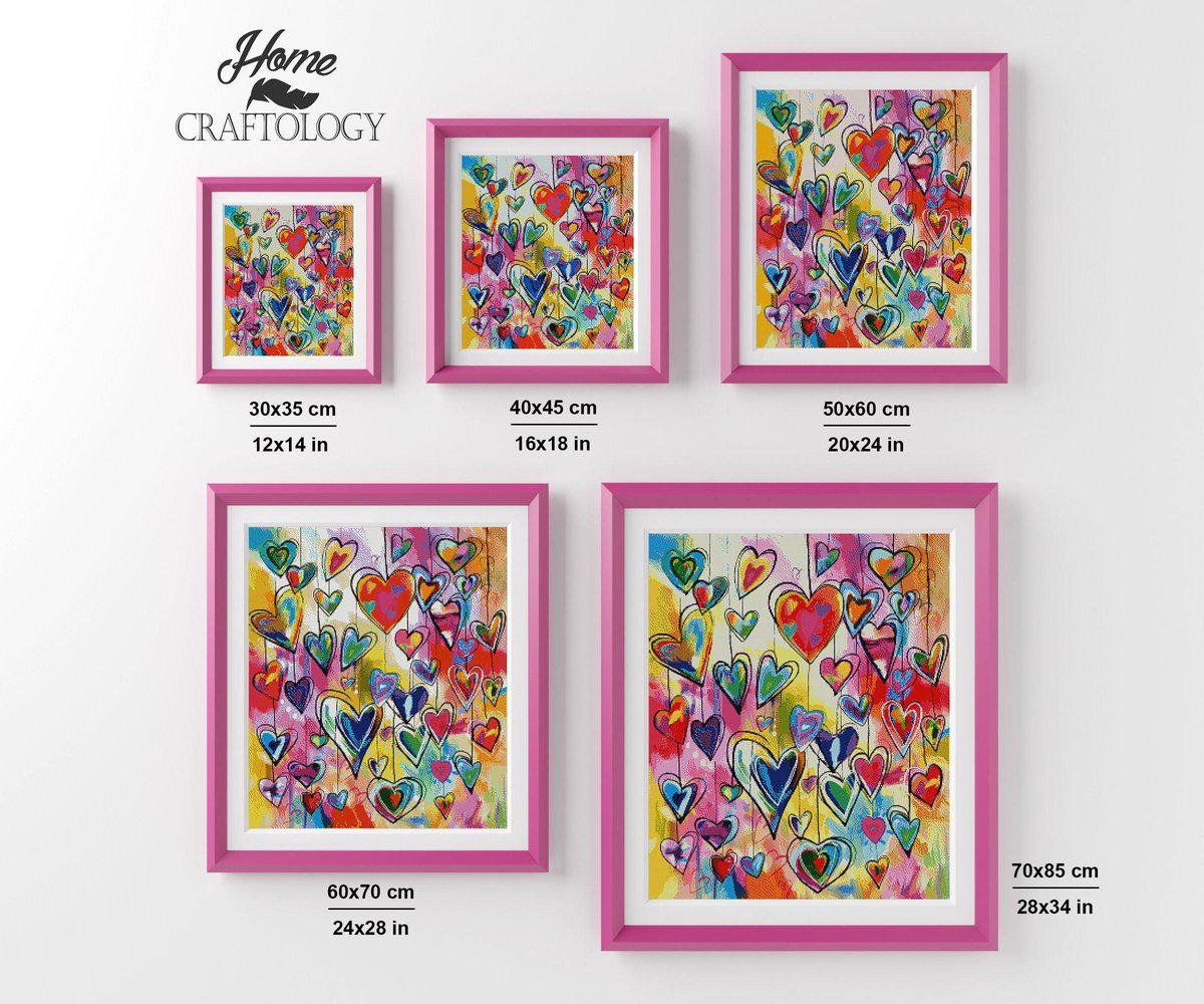 Heart Ornaments- Exclusive Premium Diamond Painting Kit