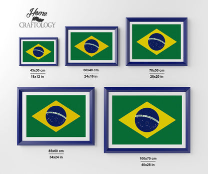 Brazil Flag - Premium Diamond Painting Kit